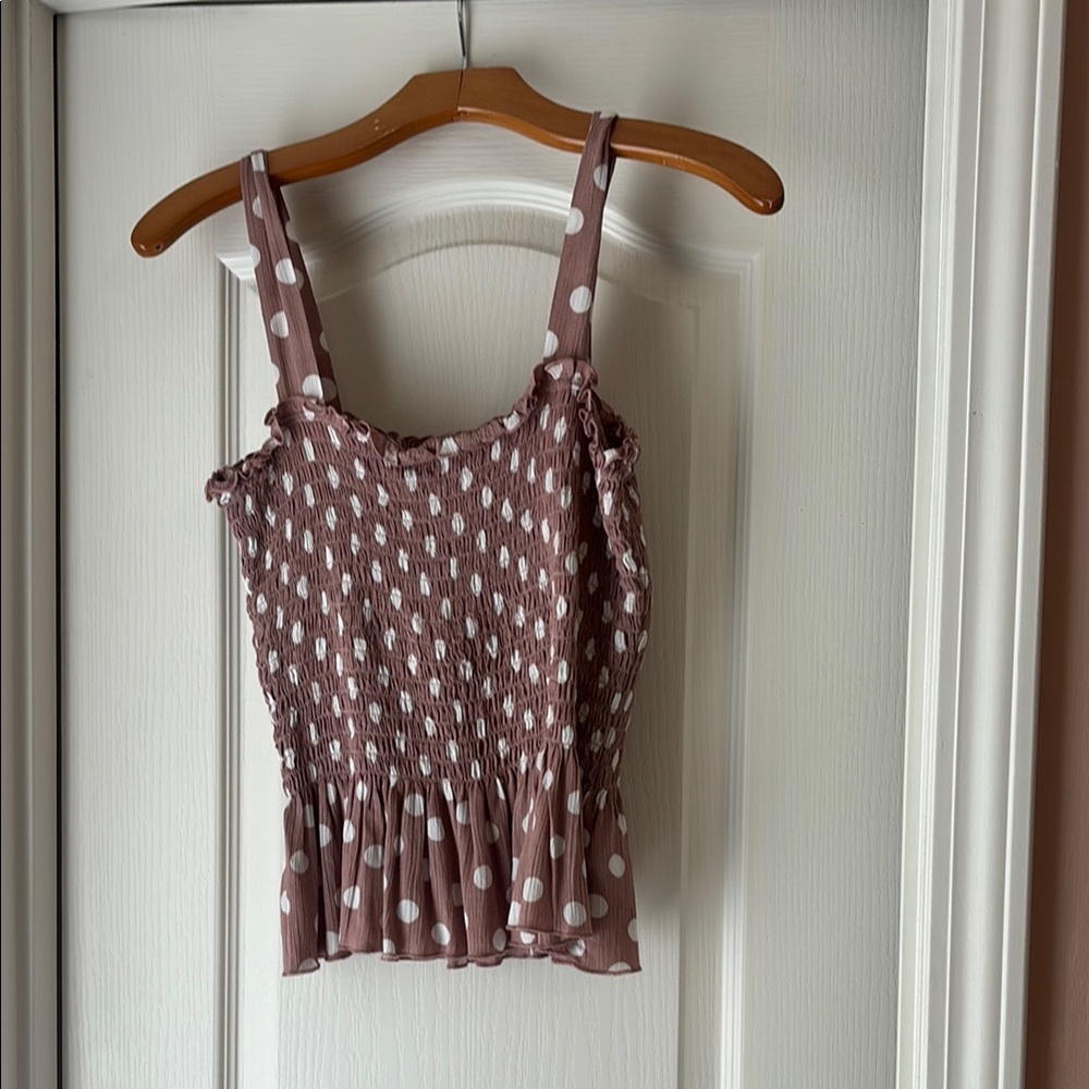 Polka Dot Smocked Women's Top
